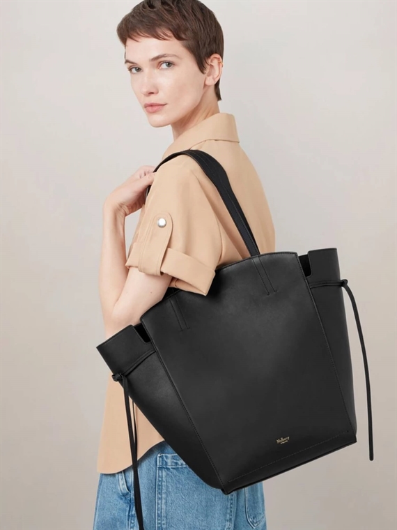 Mulberry Clovelly Tote Black Refined Calf